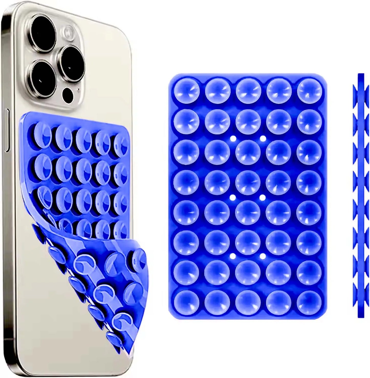 Silicone Suction Cup Phone Case Mount Double Sided Hands-Free Strong Grip Holder for Selfies and Videos for iPhone Android