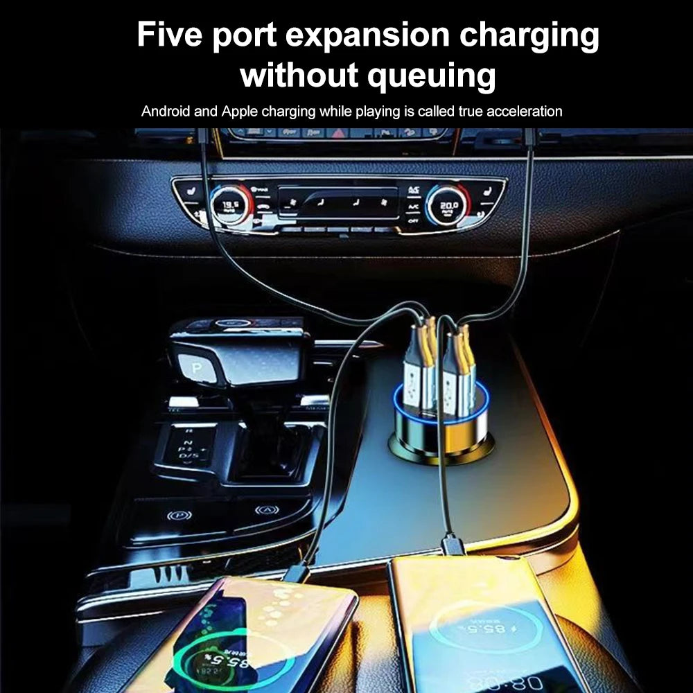 The benefits that make the 250W PD Car Charger QC3.0 Fast Charge two to Six Port Car Cigarette Lighter Plug Car Charger Flash Charge with Digital Display easie...