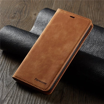 Thin Suede Leather Wallet Case for iPhone 11 12 13 14 15 16 17 Pro Max Mini XR XS 8 7 6 Plus SE 2020 5S Flip Cover Strong Magnet