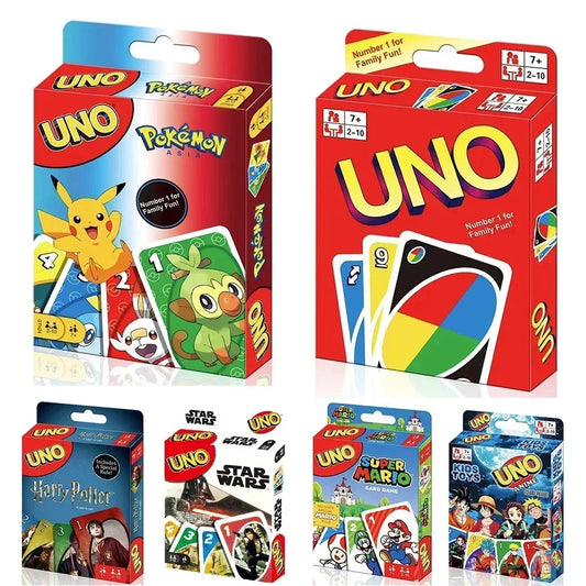 UNO FLIP! Pokemon Board Game Anime Cartoon Mario Figure Pattern Family Funny Entertainment One Piece uno Cards Games Xmas Gifts