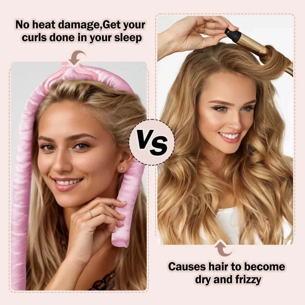 Heatless Curling Rod Headband Set – Overnight No-Heat Curls