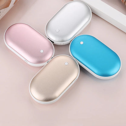 Ultra thin double-sided heating hand warmer with one click switch to 3 temperature levels, versatile for hand and abdominal warm