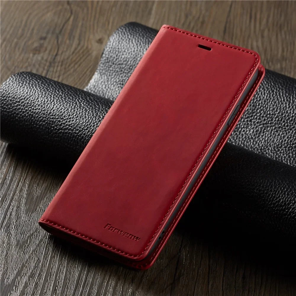 Thin Suede Leather Wallet Case for iPhone 11 12 13 14 15 16 17 Pro Max Mini XR XS 8 7 6 Plus SE 2020 5S Flip Cover Strong Magnet